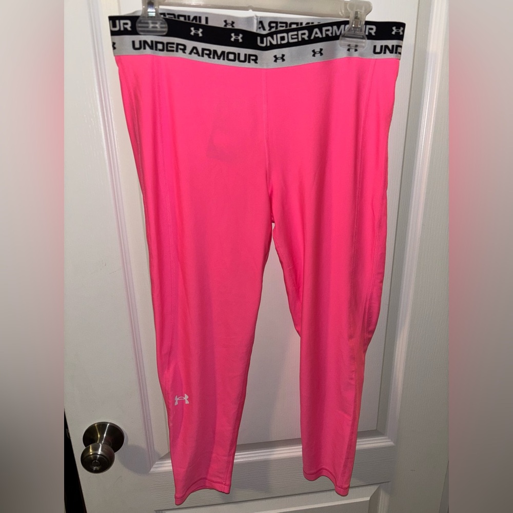 Pink under armour girls pants